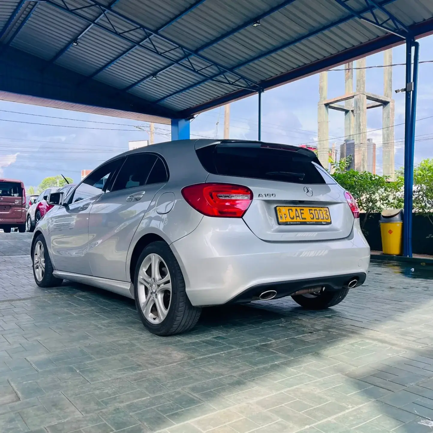 Silver Mercedes-Benz A180 2013 Petrol side view - SMT Motor Hub Negombo