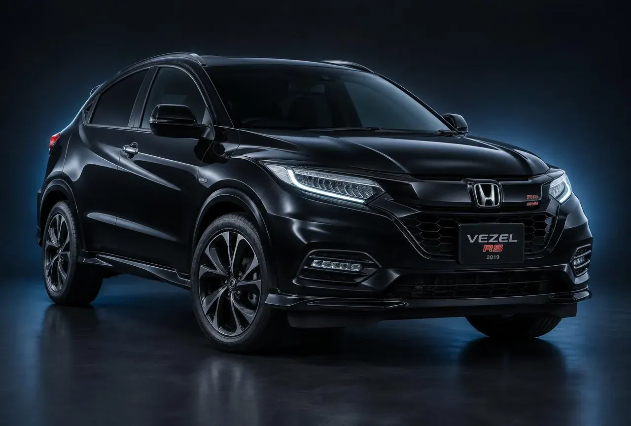 Crystal Black Honda Vezel 2019 Hybrid front view - SMT Motor Hub Negombo