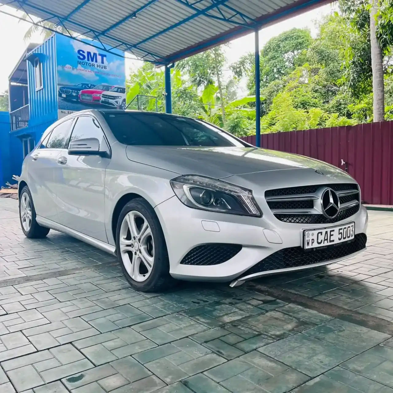 Silver Mercedes-Benz A180 2013 Petrol rear view - SMT Motor Hub Negombo